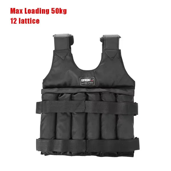 Gilet Lesté Réglable – Entraînement Boxe Fitness Charge Jusqu’à 50 kg