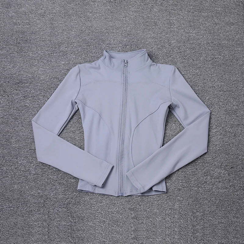 Veste zippée femme – Col montant et coupe ajustée