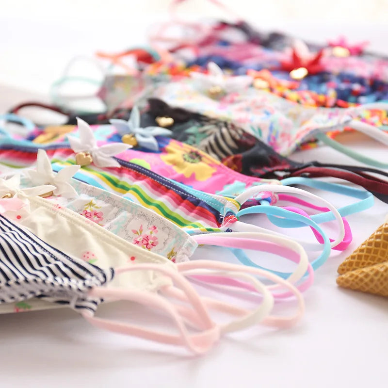 New Solid Nylon Direct Selling Girls Panties students fashion Briefs Young Girl Underwear Leopard  6pc/lot lovely