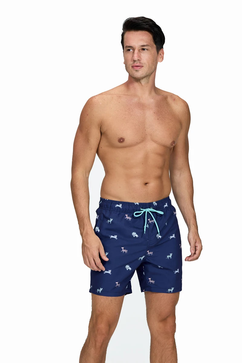 ESCATCH Fast Dry Men's Board Shorts Vertical Stripe New Arrival 2026 Summer Beach Surfing Breathable Mesh Liner Plus Size Shorts