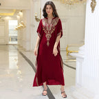Boho Dress Women's Fashion Cotton Embroidered Beach Sun Protection