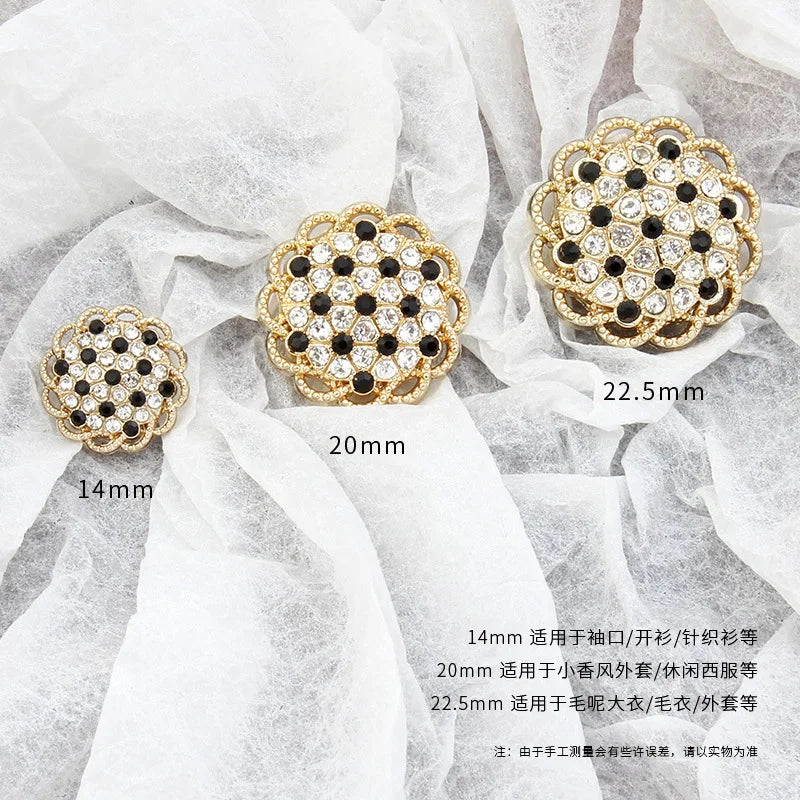Boutons Strass Cristal DIY – Lot 6 Pcs Couture Robe Manteau Décoration