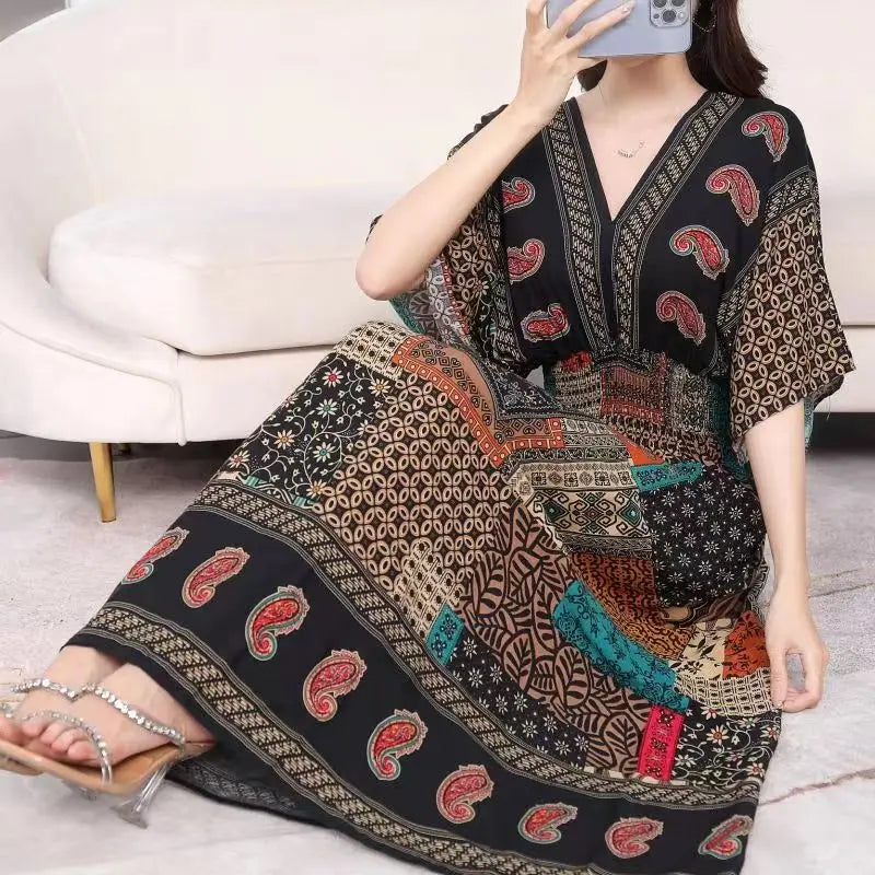 Robe Longue Bohème Imprimée