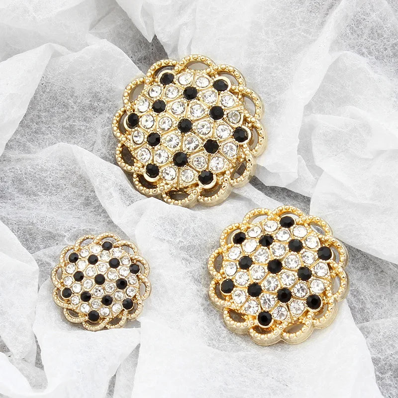 Boutons Strass Cristal DIY – Lot 6 Pcs Couture Robe Manteau Décoration