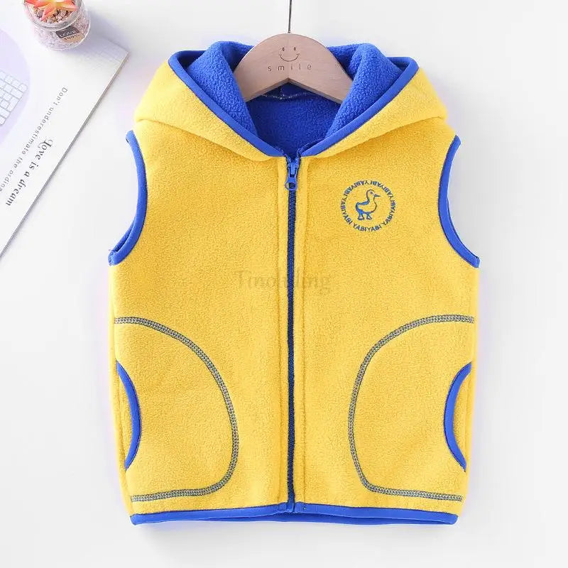 Manteau Polaire Enfant À Capuche – Double Polaire Chaud Zipé 2-14 Ans