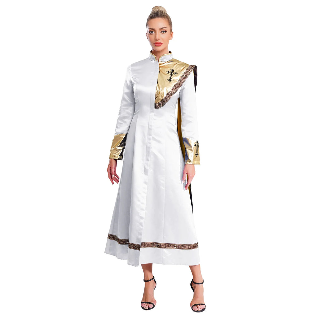 Robe longue femme asymétrique – Détails brillants