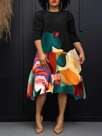 Casual Long Sleeve Woman Dress Office Lady Spring Summer Fashion
