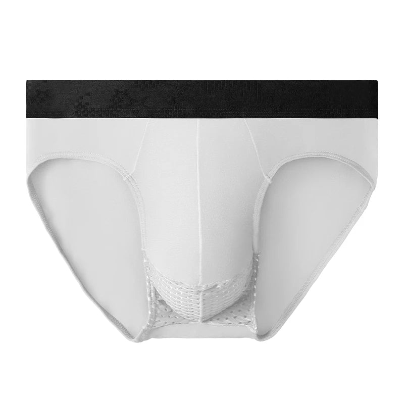 Scrotum Support Underwear Men's Briefs Modal Summer Thin Pants Ice Silk Breathable Mesh Sexy Shorts