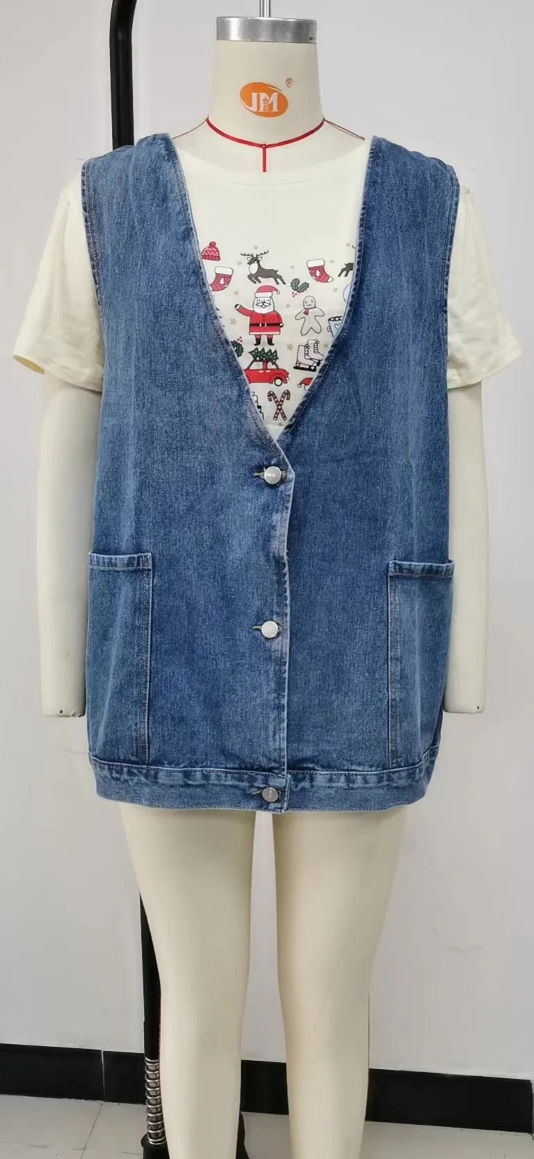 2025 Newest Fashion Denim Vest For Women Sleeveless Casual Loose Long Jeans Jacket Coat Street Hipster Female Clothing S-XXL