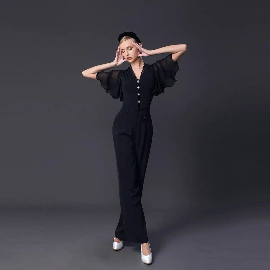 customized modern dance tops adult practice clothes women's clothing ballroom dance competition dresses