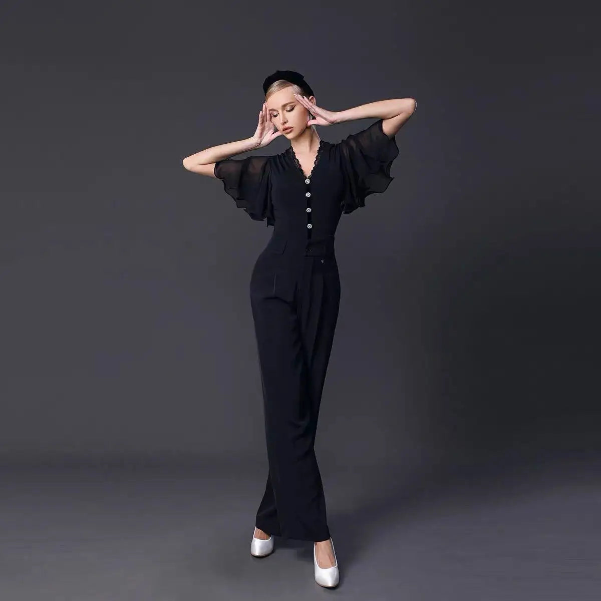 customized modern dance tops adult practice clothes women's clothing ballroom dance competition dresses