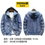 Veste en jean homme à capuche – Streetwear boutonnée