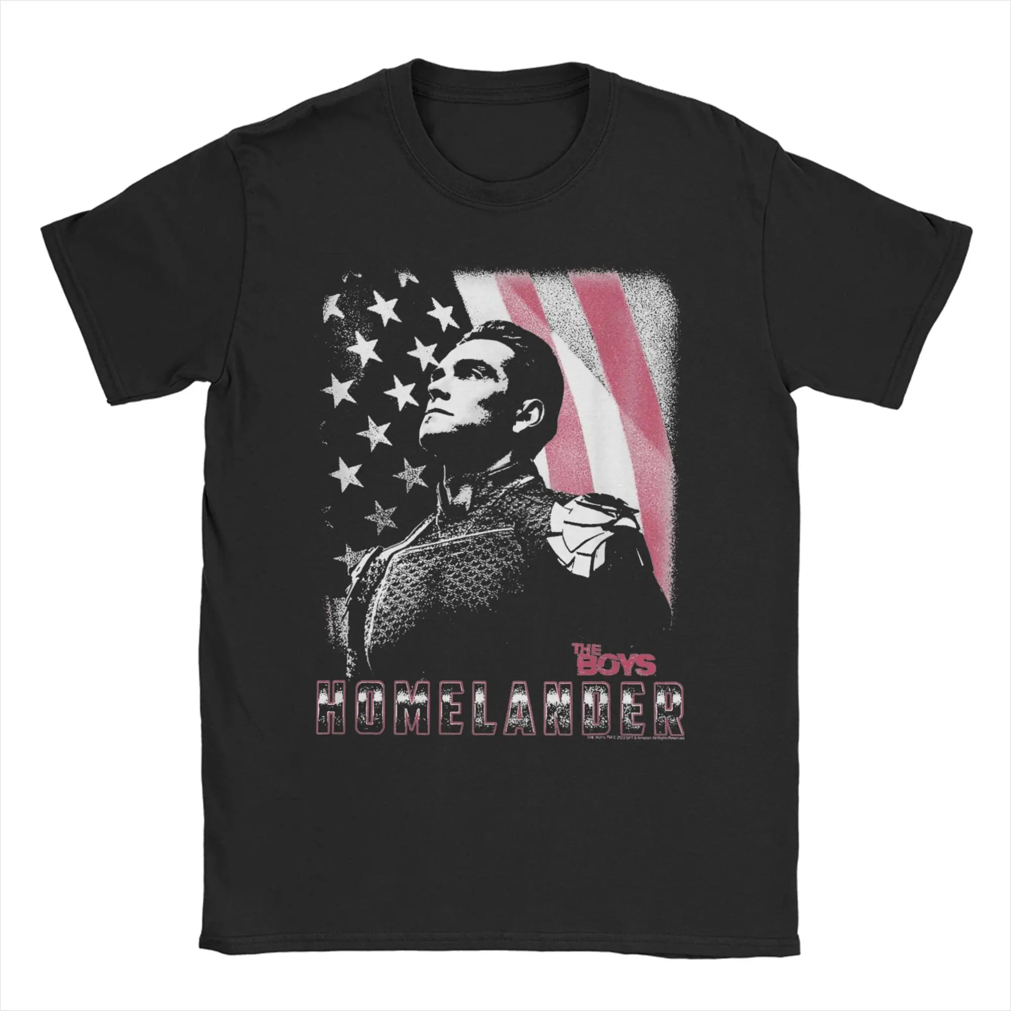 Vintage The Boys Homelander Saving America  T-Shirt for Men Crew Neck Cotton T Shirt  Short Sleeve Tee Shirt Gift Idea Clothes