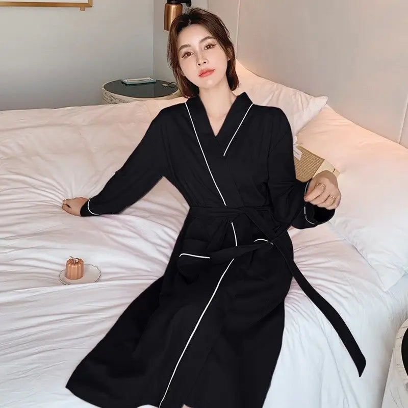 Robe de Chambre Coton Grande Taille M-3XL