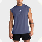 Men's Sleeveless Sports Shirt, Gym Fitness, Running, Quick Drying Vest, Breathable, Loose, Training, Summer Men's Wear