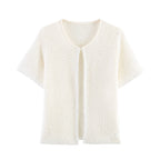 Women's Clothing 2025 New Style European And American Fashion Simple Pearl Decoration Knitted Top Knitted Vest