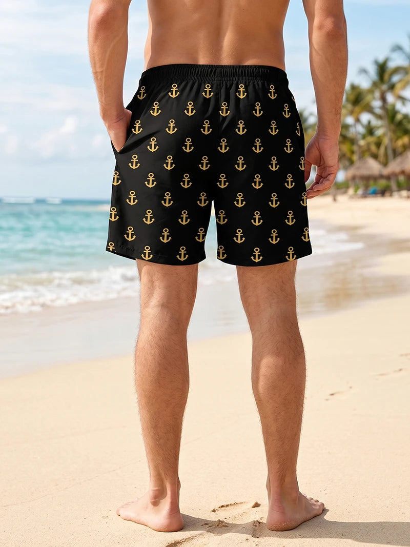 3D Print 2 in 1 Mens Swim Trunks Summer Quick Dry Beach Shorts with Phone Pocket Swimwear Swimsuit Bathing Suit  Board Shorts