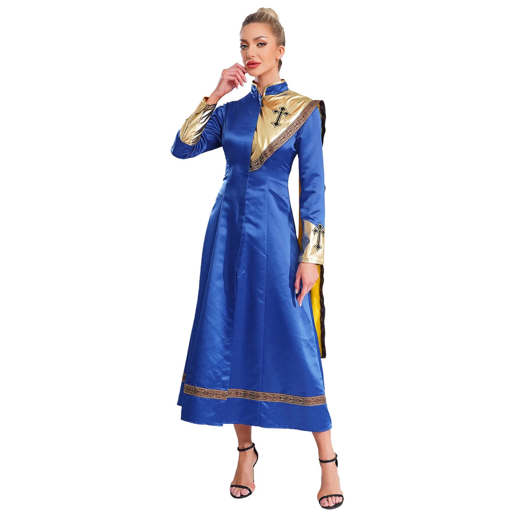 Robe longue femme asymétrique – Détails brillants