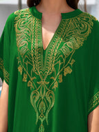 Boho Dress Women's Fashion Cotton Embroidered Beach Sun Protection