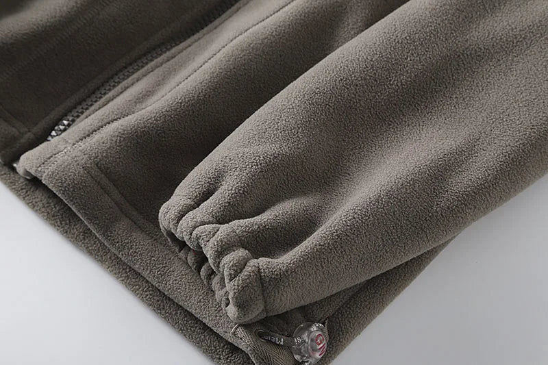 2025 New Winter Thicken Fleece Men Jacket Pockets Casual Polar Jackets Outdoor Cold-Proof Warm Overcoat Plus Size Outwear