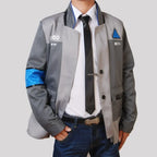 Unisex Adult Detroit Become Human Connor Replica Cosplay Outfit Classic RK800 Long Coat Masquerade Fancy Dress