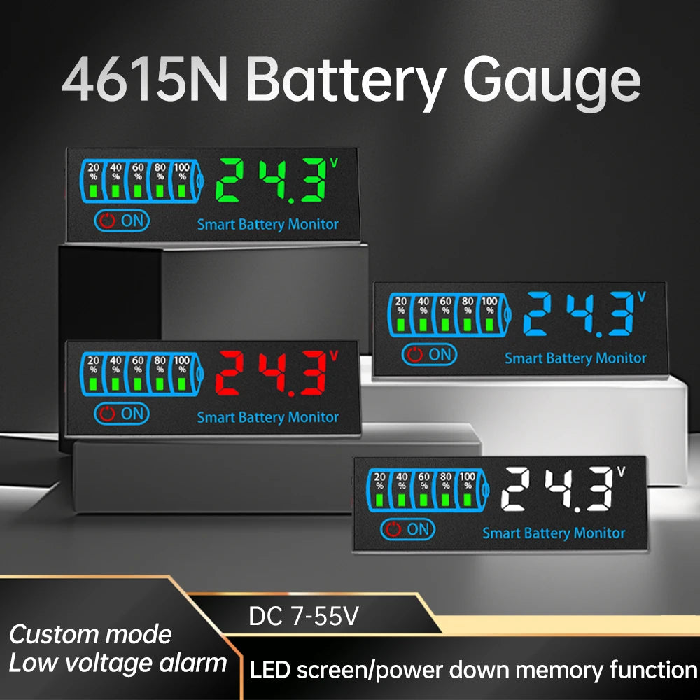 Indicateur de Charge Batterie LED DC 7-55V