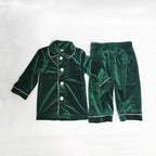 Ruffkids Velvet Baby Clothes Kids Pajamas Family Matching Pjs Loungewear Red Green Boys Girls Christmas Pyjamas Sets