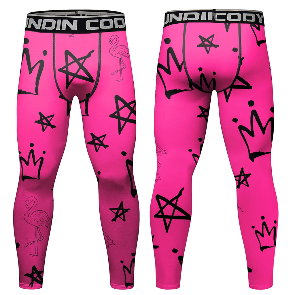 Legging Compression MMA Homme – BJJ Kickboxing Fitness Impression 3D