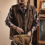 American Retro Workwear Denim Vest Men's Spring New Loose Casual Outdoor Jacket Coat Youth Urban Fashion All Seasons