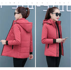 2025 New Women Add Velvet Cotton Jacket Female Winter Fleece Warm Hood Fashion Coat Ladies Down Padded Jackets M- 5XL Coat