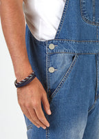 Salopette en jean homme – Coupe droite streetwear bleu clair