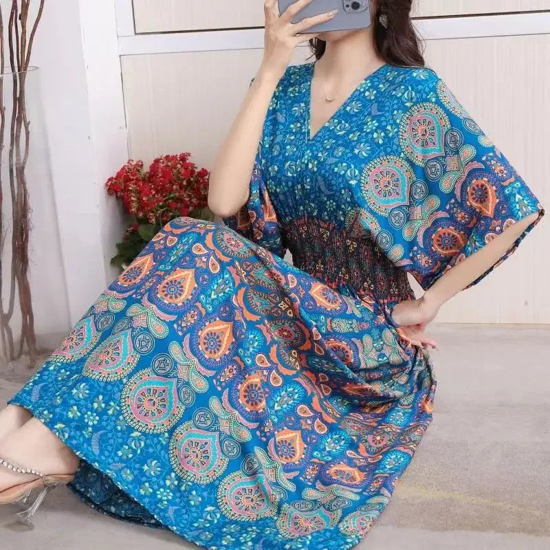Robe Longue Bohème Imprimée
