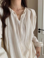 Plus-size Fashionable and Casual Women's Summer Outfit for Plus-size Loose Sunscreen Long-sleeved Top with Shorts Two-piece Set