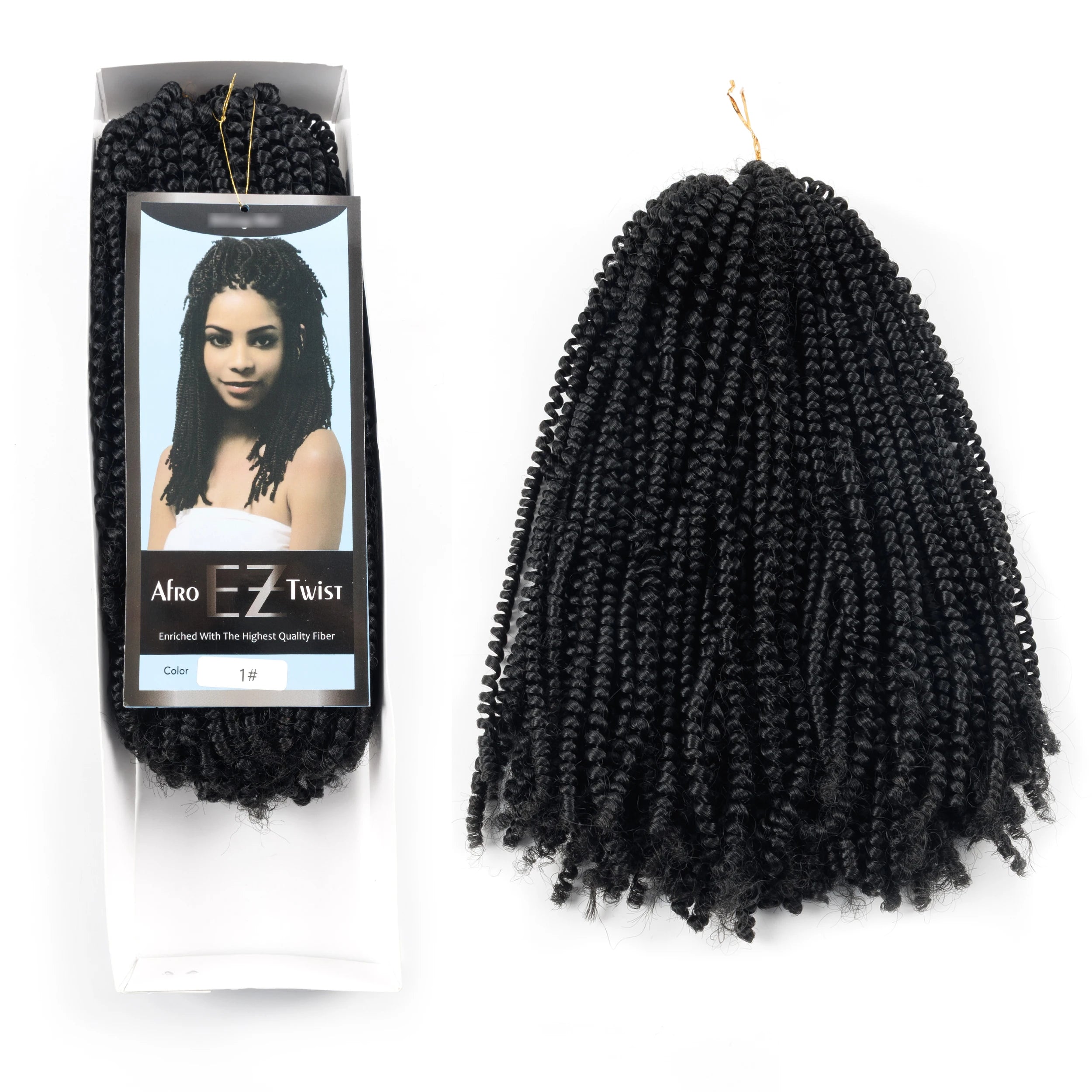 Latest and Hottest Wholesale Afro Twist Braiding Hair Spring Twists Hair Extensions Pre-curled for Short Kinky Twist Braids