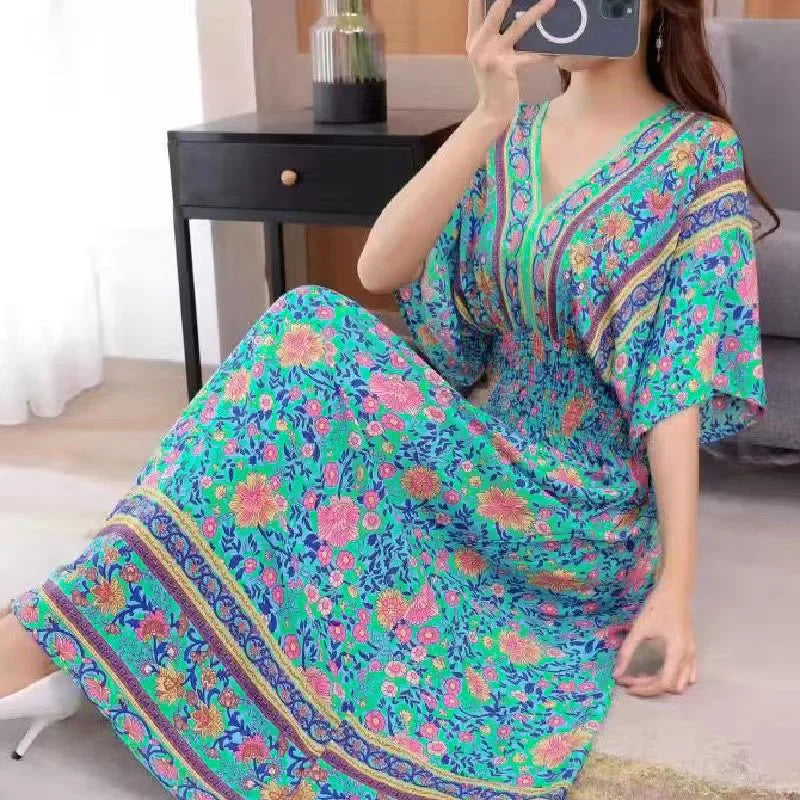 Robe Longue Bohème Imprimée