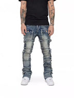 Jean homme évasé avec patch – Workwear streetwear