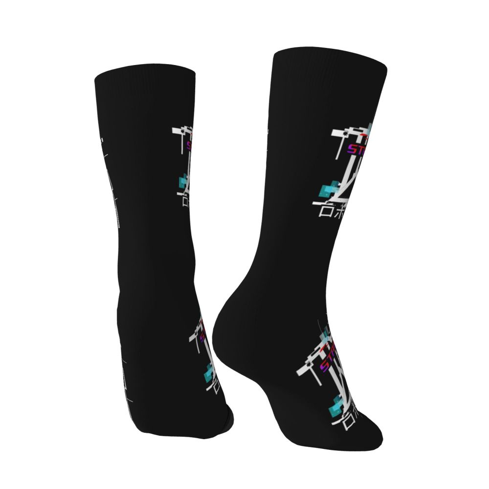 Techwear Men's Crew Socks Unisex Fun Japanese Future Tech Street Wear Style Spring Summer Autumn Winter Dress Socks