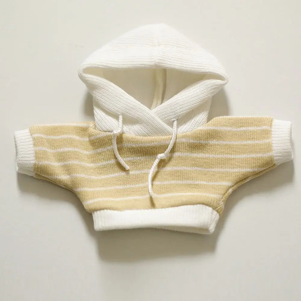 Handmade Cute Hoodies For 10cm Cotton Dolls Casual Wear Sweatshirt Outfits Fashion Clothes Dolls Accessories Kids Toys Gifts