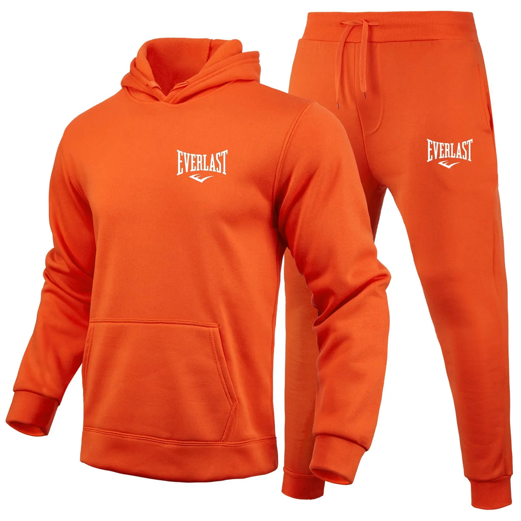 2025 Hot-selling Everlast men's sportswear sets, hooded sweatshirts, sweatpants, casual and fashionable sportswear