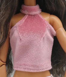New 30cm 1/6 Doll jeans shorts velvet velvet halterneck vest set Daily Wear Clothes for Barbies doll Accessories