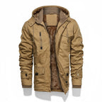 2025 New Men Velvet Cotton Jacket Autumn Winter Thickened Casual Coat Workwear Style Outdoor Warm Fleece Lined Mens Coat