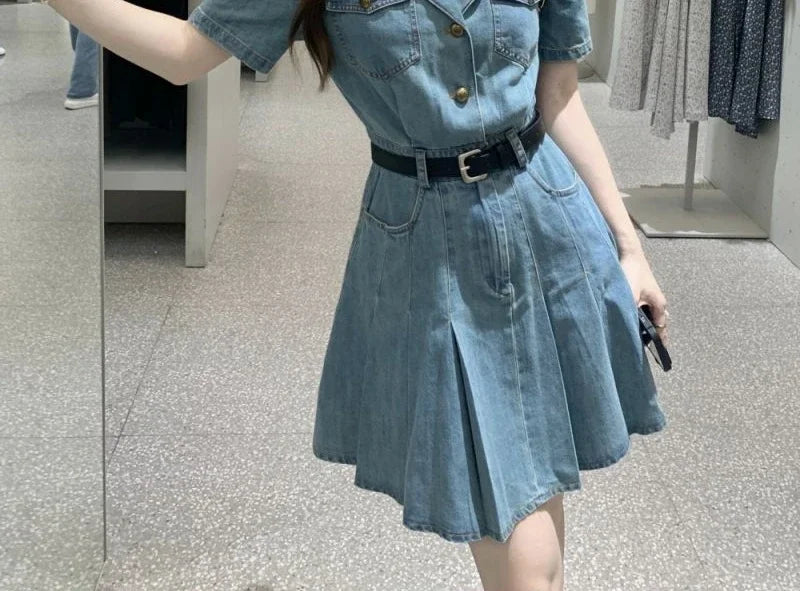 Female Dresses Coquette Bodycon Beach Sexy Corset Women's Dress Tight Denim Fashion Summer 2025 Korean Style Clothing One Pieces