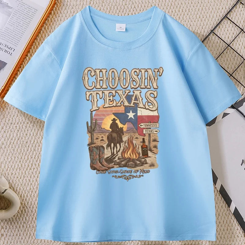 Vintage Country Music Merch T-shirt for Men Women Retro Western Cowboy T Shirt Soft Breathable Round Neck Tees Unisex Clothes
