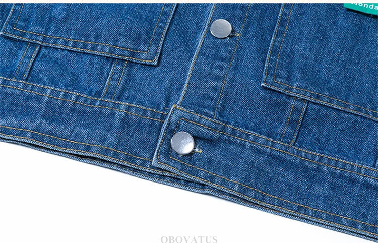 New Fashion Kids Girl Denim Vest Wasitcoat with Smile Face Outerwear Vintage Blue Children Casual Sleeveless Denim Jacket Outfit