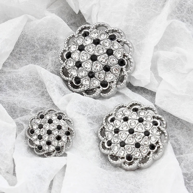 Boutons Strass Cristal DIY – Lot 6 Pcs Couture Robe Manteau Décoration