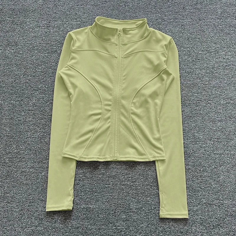 Veste zippée femme – Col montant et coupe ajustée