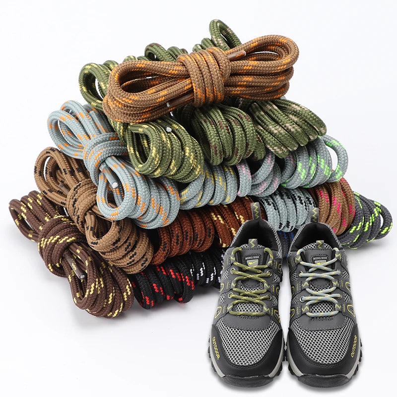 Lacets Ronds Sport Polyester – 25 Couleurs Sneakers Boots 100-160cm