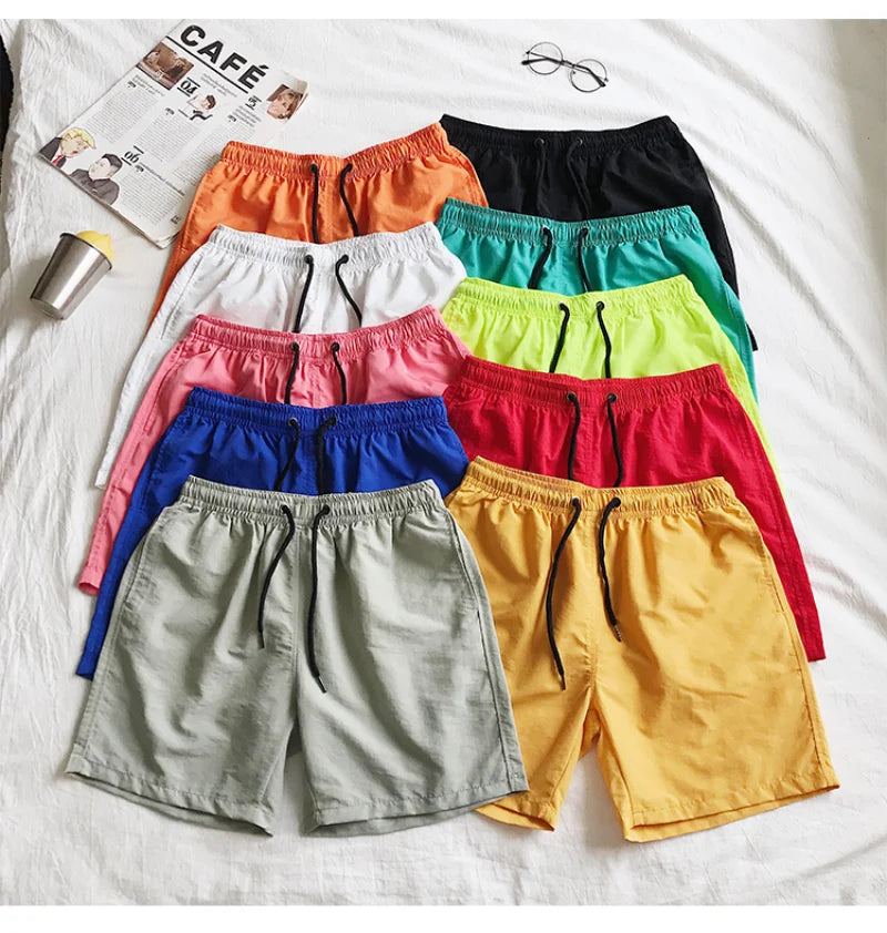 Men Summer Swim Shorts Trunks Beach Board Shorts waterproof Men's Running Sports Surffing Casual Short pants beach fitness pants