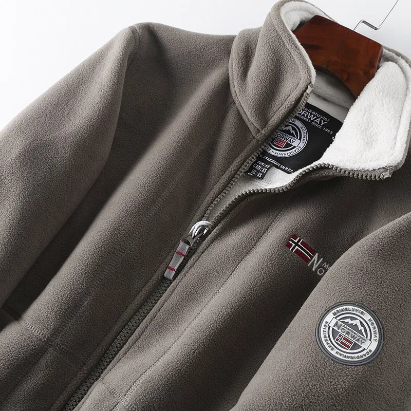 2025 New Winter Thicken Fleece Men Jacket Pockets Casual Polar Jackets Outdoor Cold-Proof Warm Overcoat Plus Size Outwear