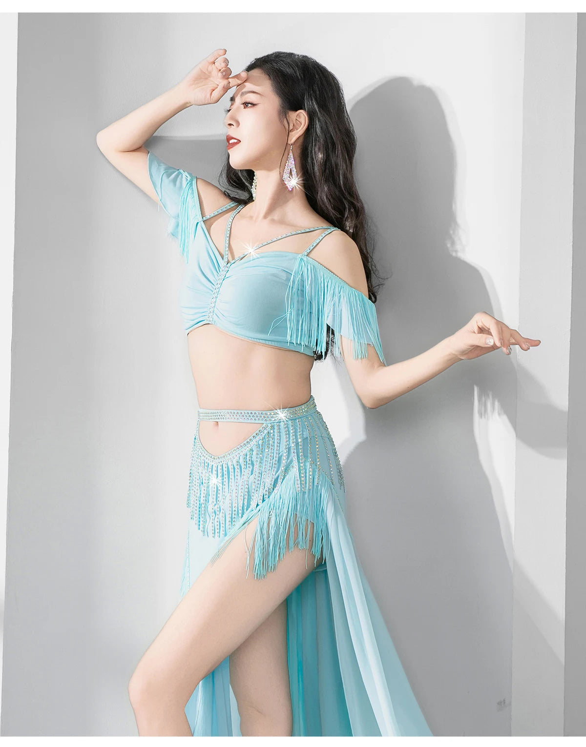 Belly Dance Costume Dance Wear Adult Belly Dance Lesson Wear Dress Suit Practice Clothes Skirt Bellydance Professional Dancing